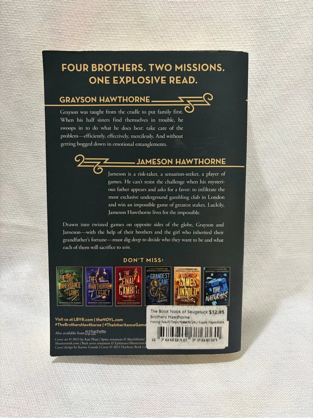 📚 3/$15 The Brothers Hawthorne Jennifer Lynn Barnes Inheritance Games Paperback